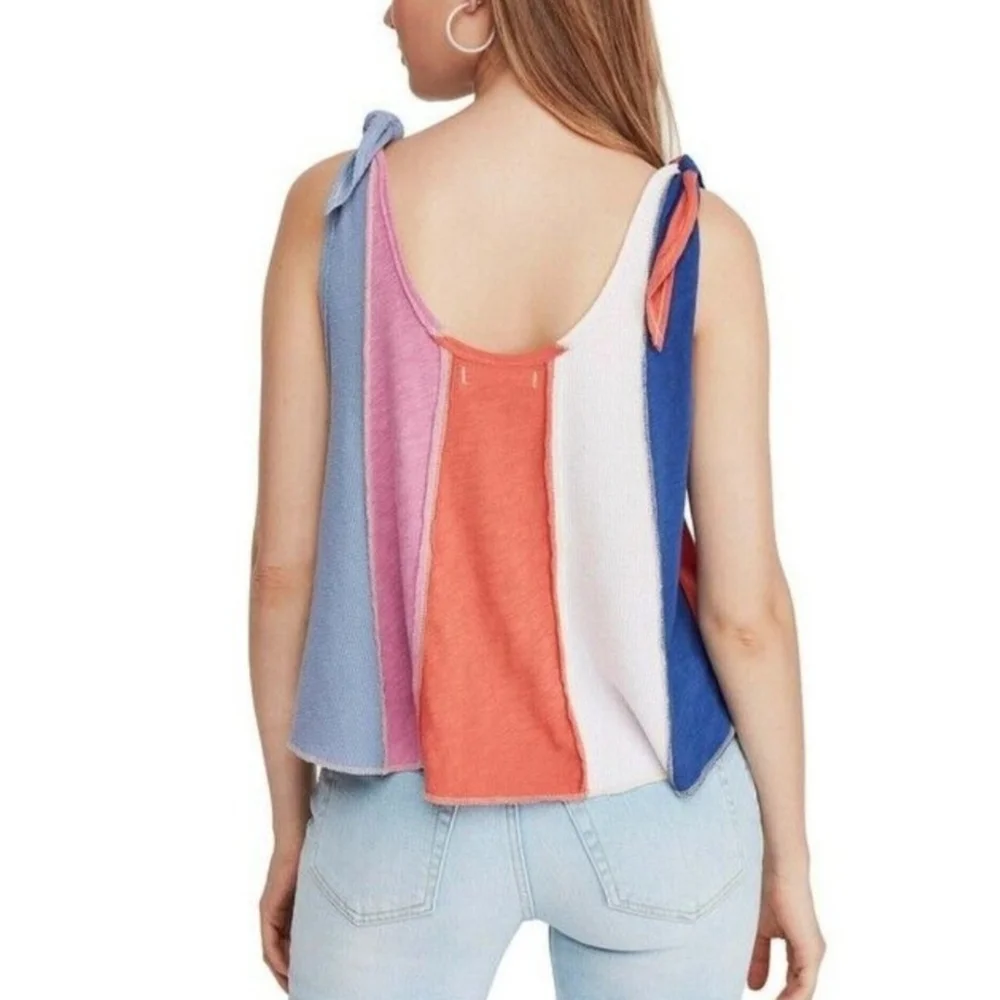 We The Free Pink and Blue Tank Top